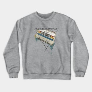 Old School Forever Retro 90s Cassette Mixtape Crewneck Sweatshirt